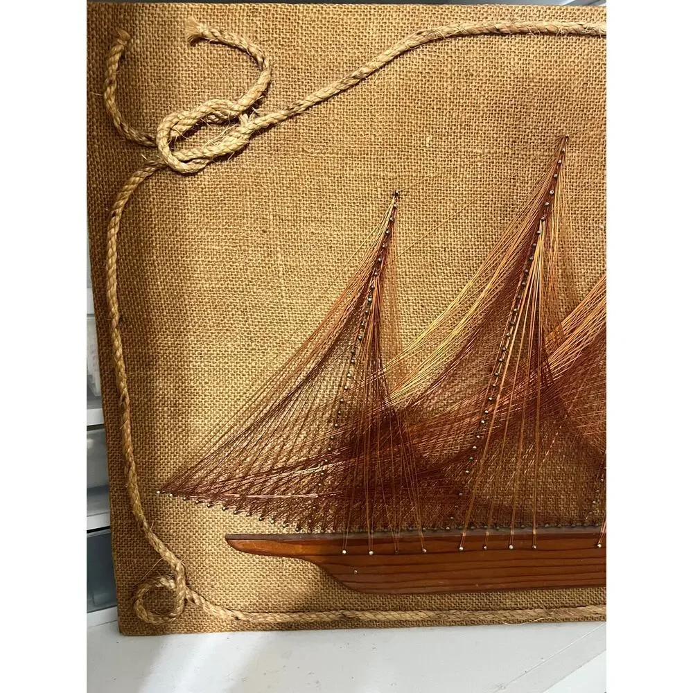 Mid Century Modern Sailboat String Art